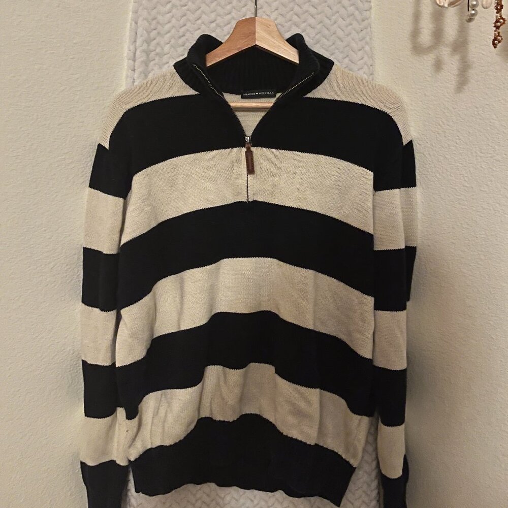Brandy Melville striped quarter zip